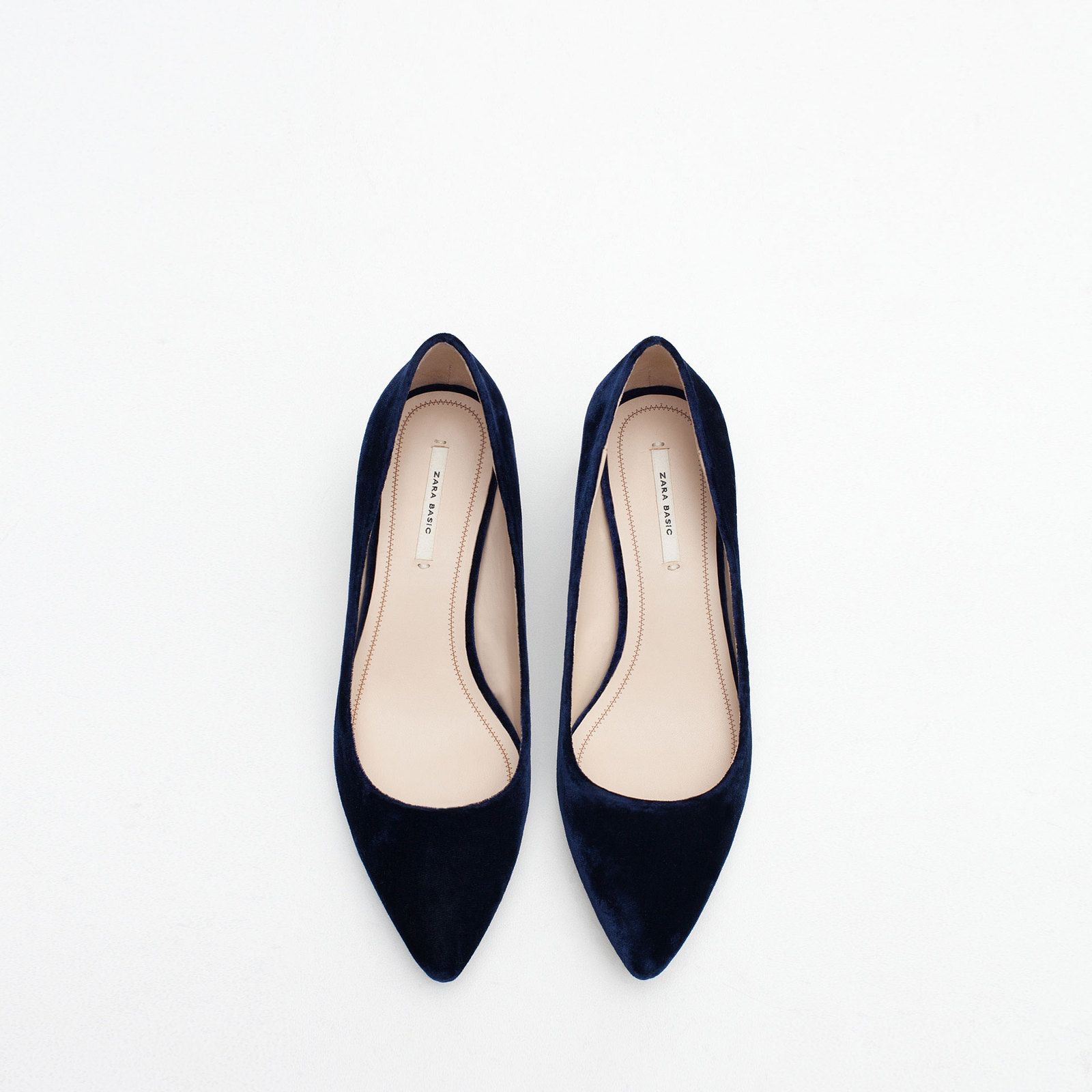 Zara kék női bársony cipő 2015.10.15 #88132 fotója