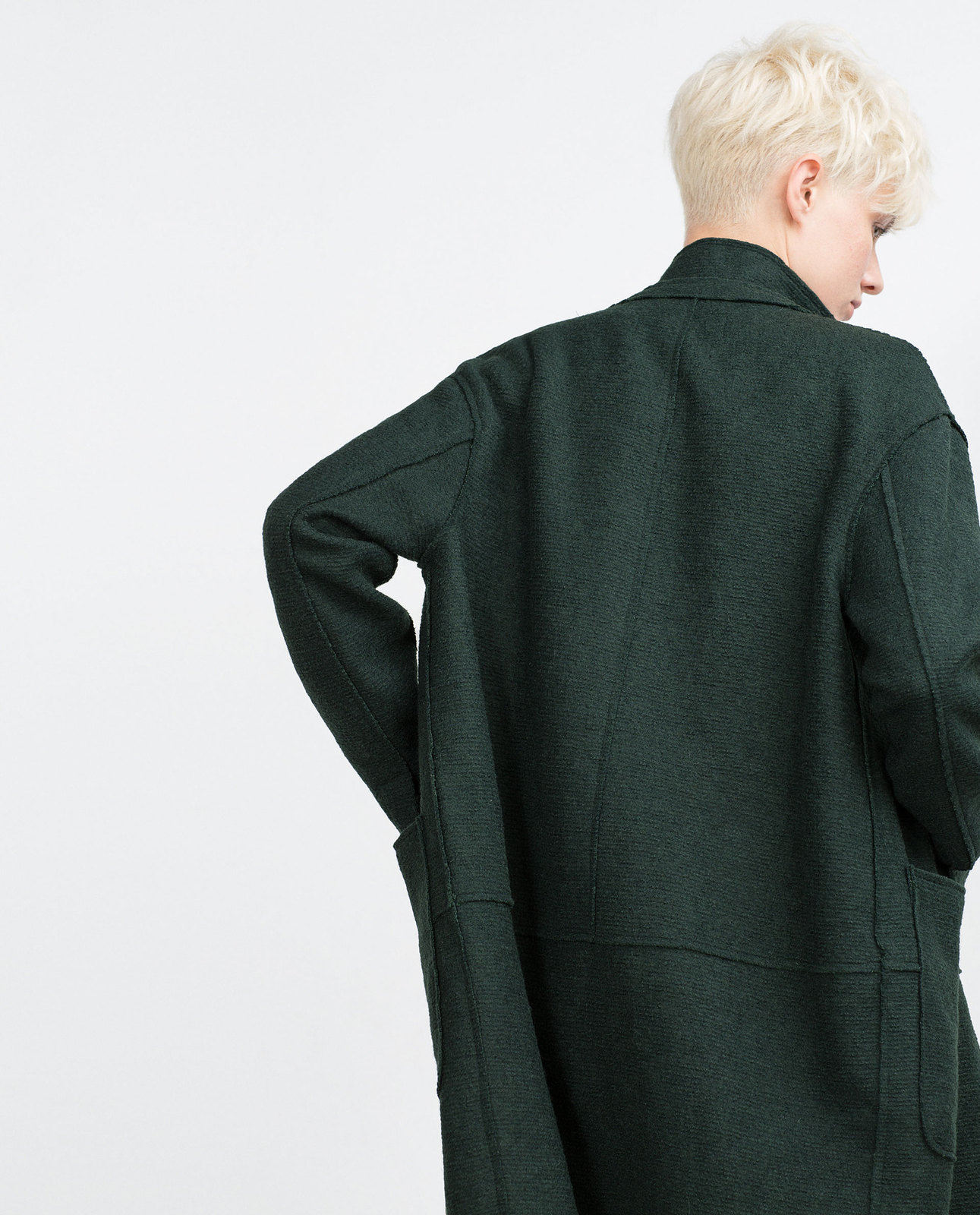Zara zöld női gyapjú kabát 2015.10.15 #88168 fotója