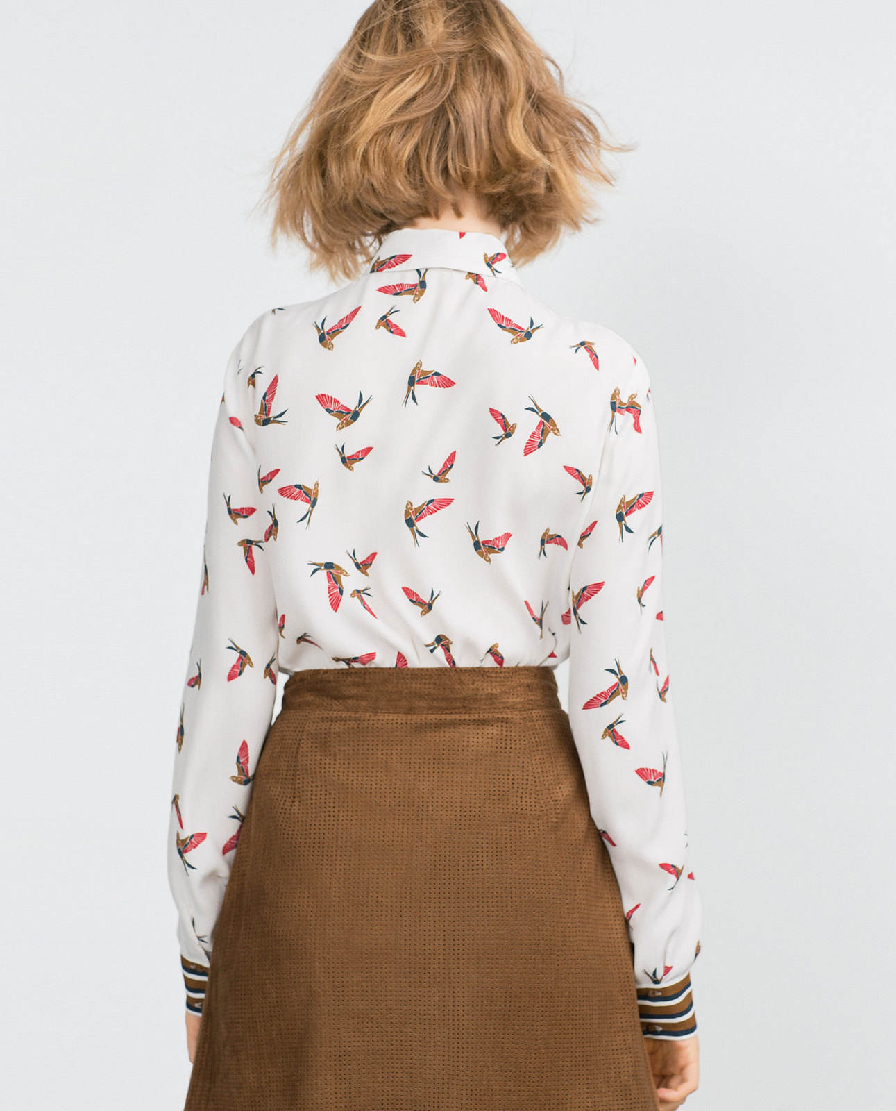Zara madármintás női ing 2015.10.15 fotója