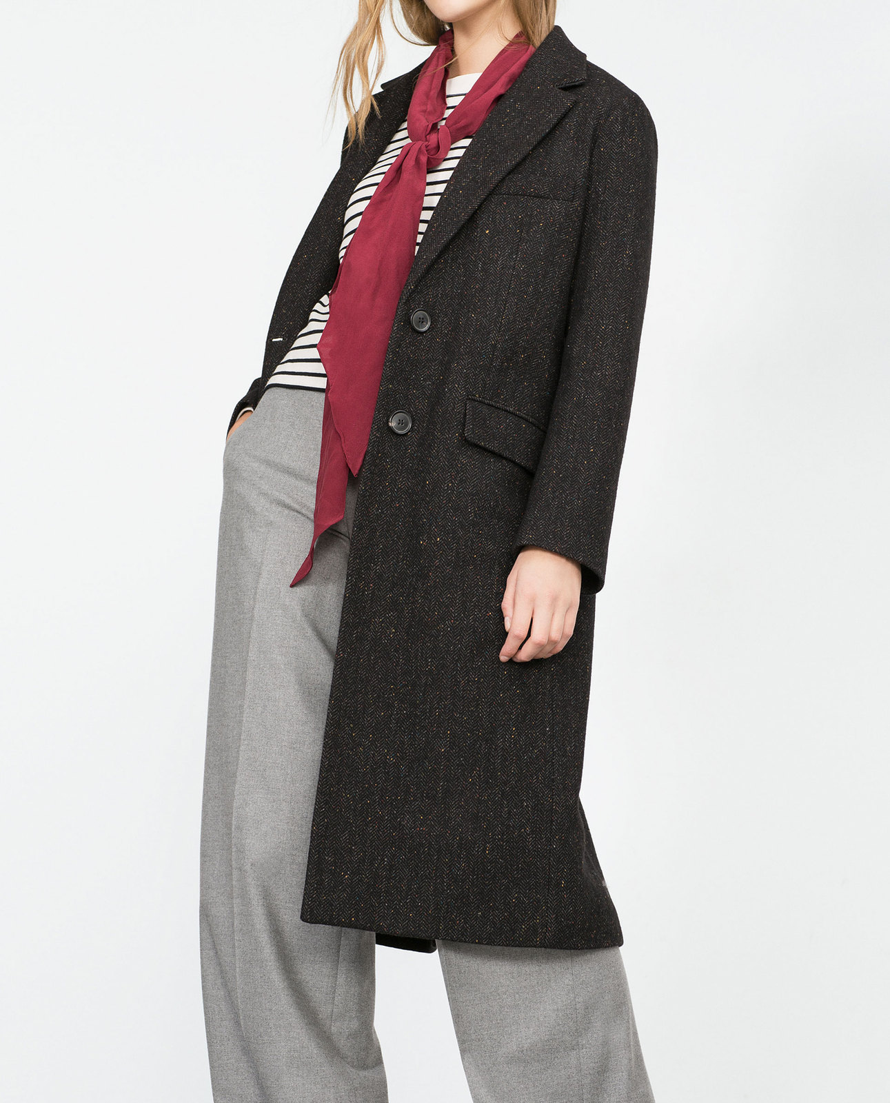 Zara egyenes szabású női kabát 2015.10.15 #88518 fotója
