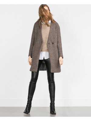 Zara női buklé gyapjú kabát