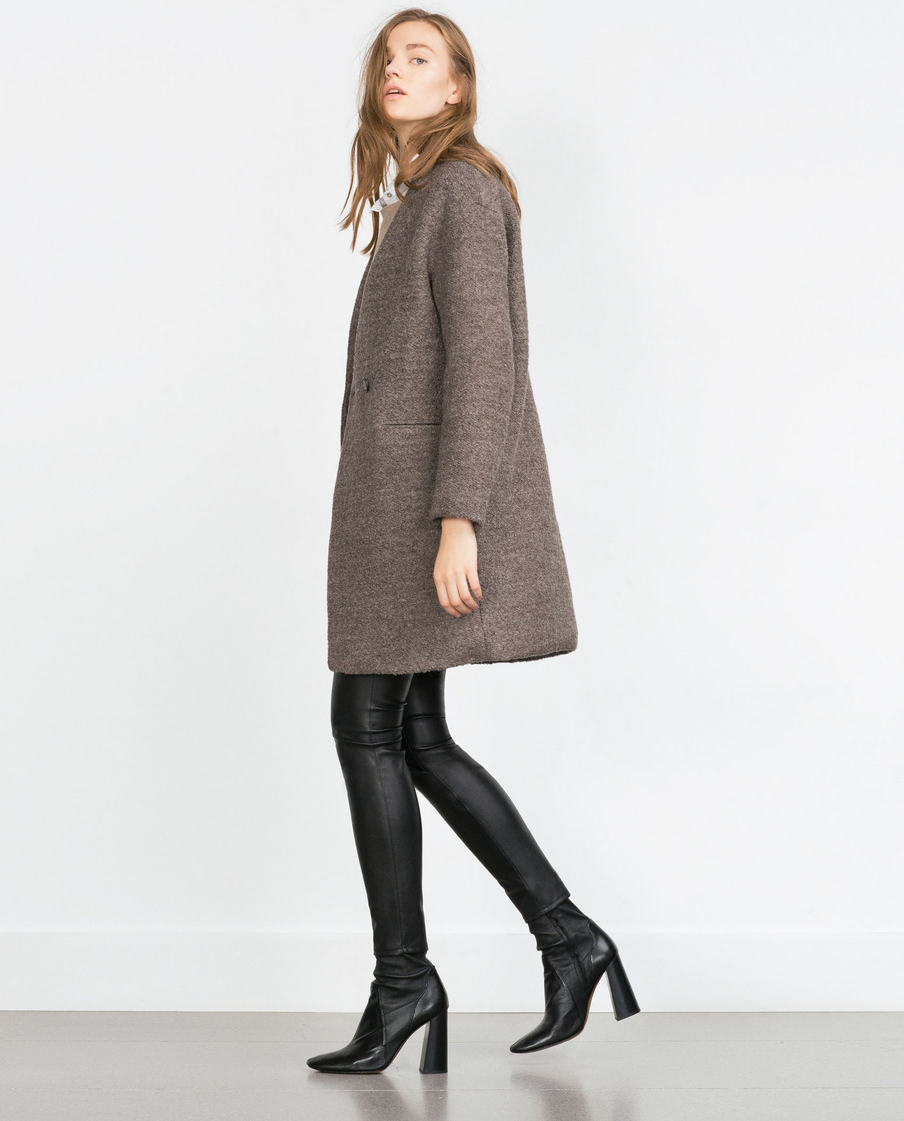 Zara női buklé gyapjú kabát 2015.10.15 fotója