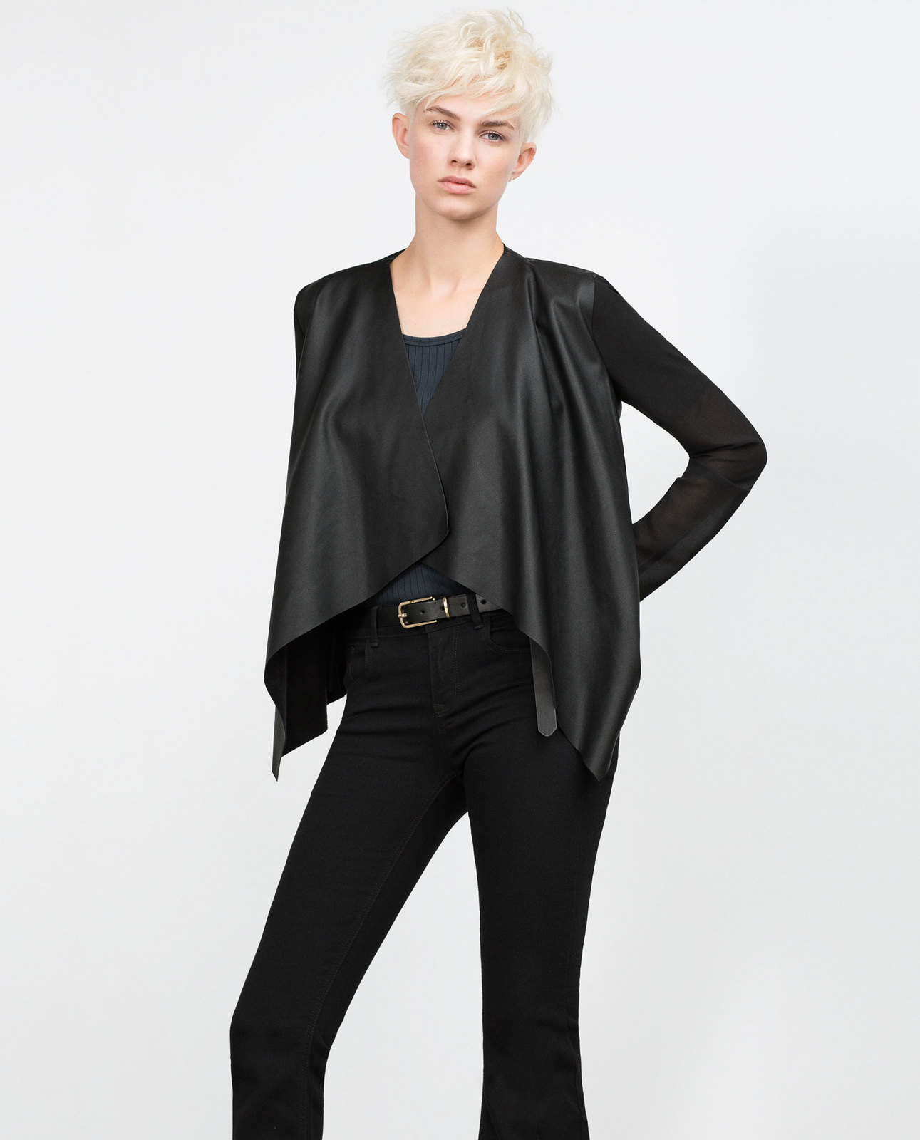 Zara kevert anyagú női dzseki 2015 fotója