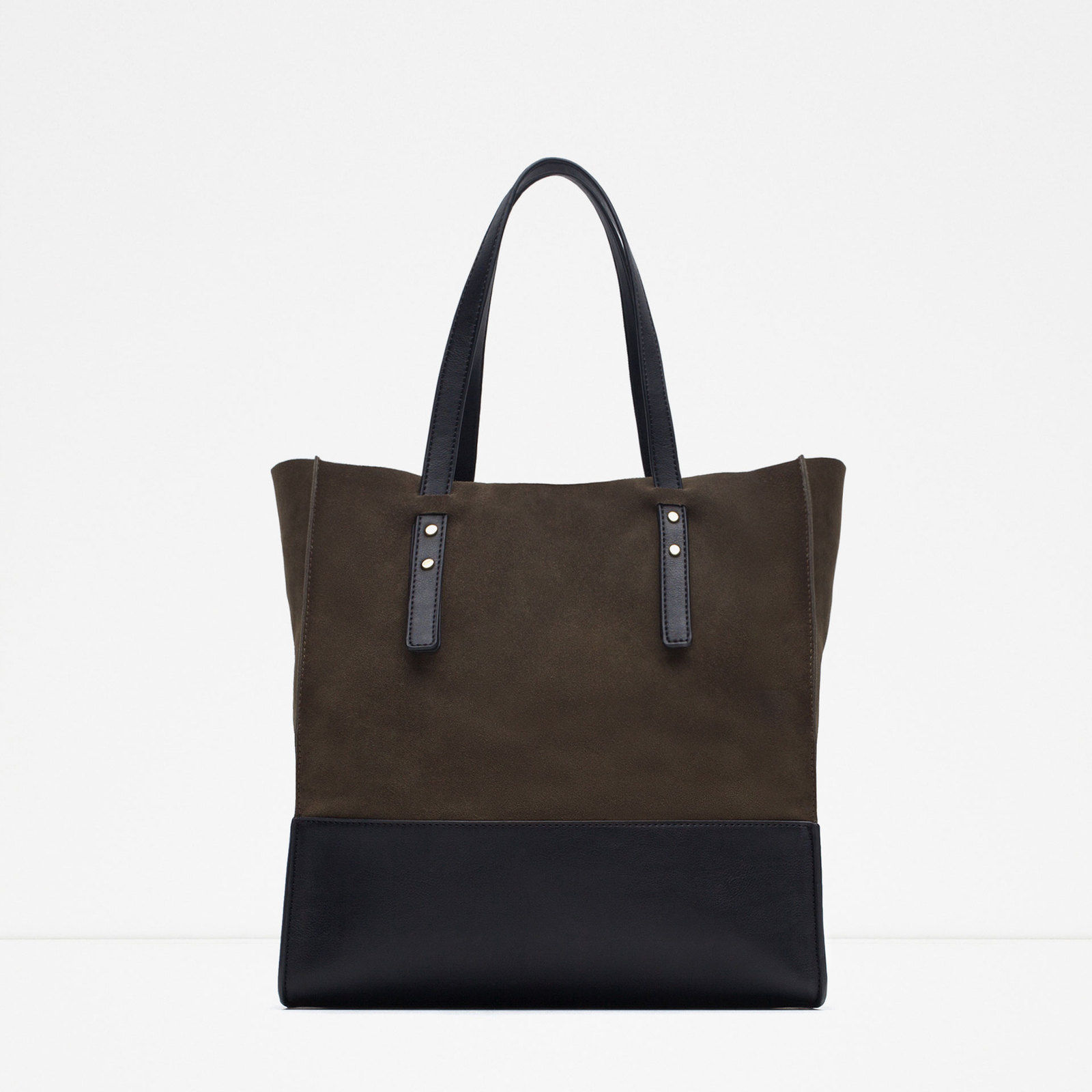 Zara kombinált bőr bevásárló táska fotója