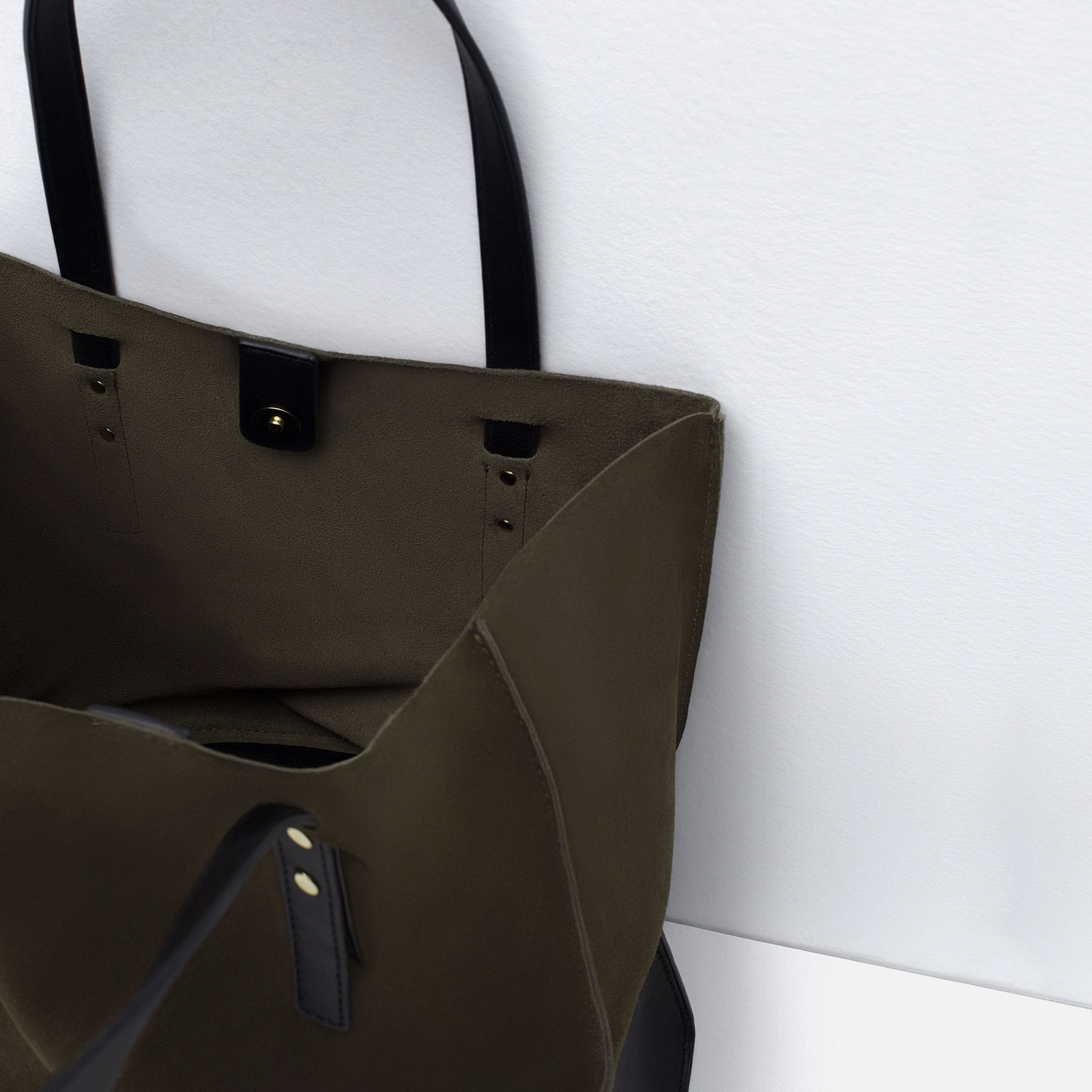Zara kombinált bőr bevásárló táska 2015.10.15 #88635 fotója