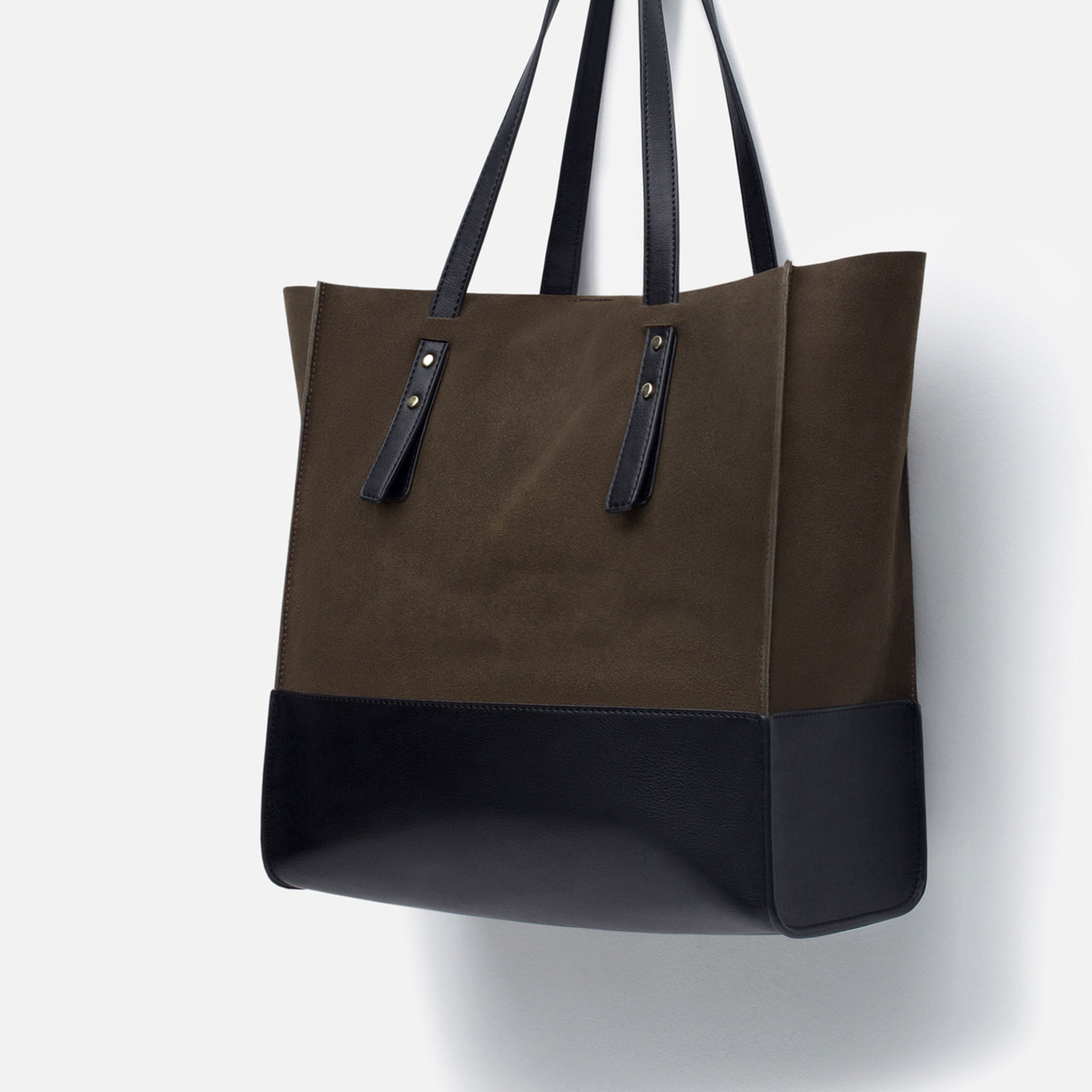 Zara kombinált bőr bevásárló táska 2015.10.15 #88637 fotója