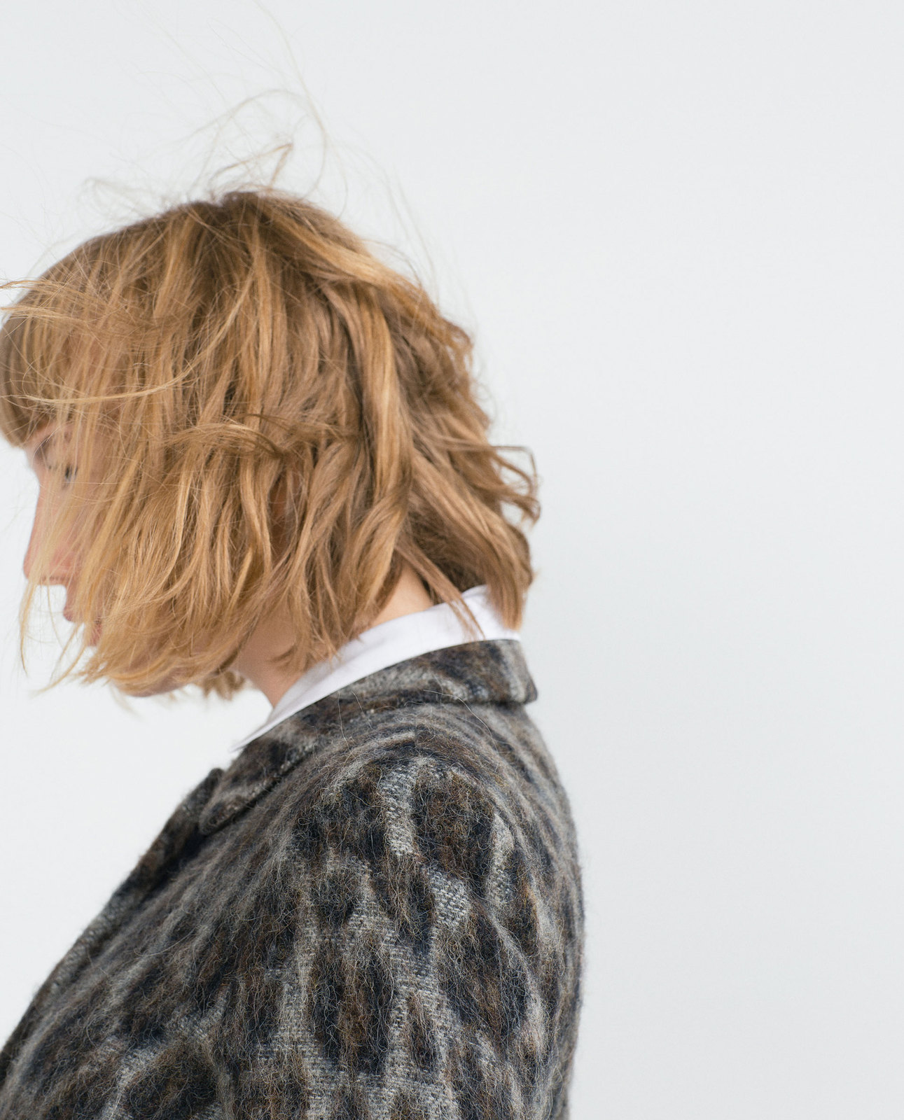 Zara mintás alpaka női kabát 2015.10.15 fotója