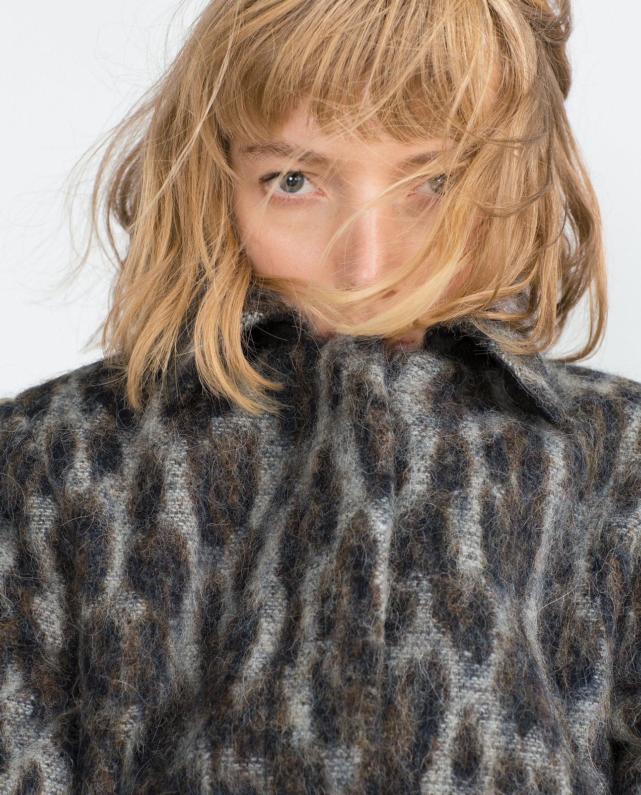 Zara mintás alpaka női kabát 2015.10.15 #88644 fotója