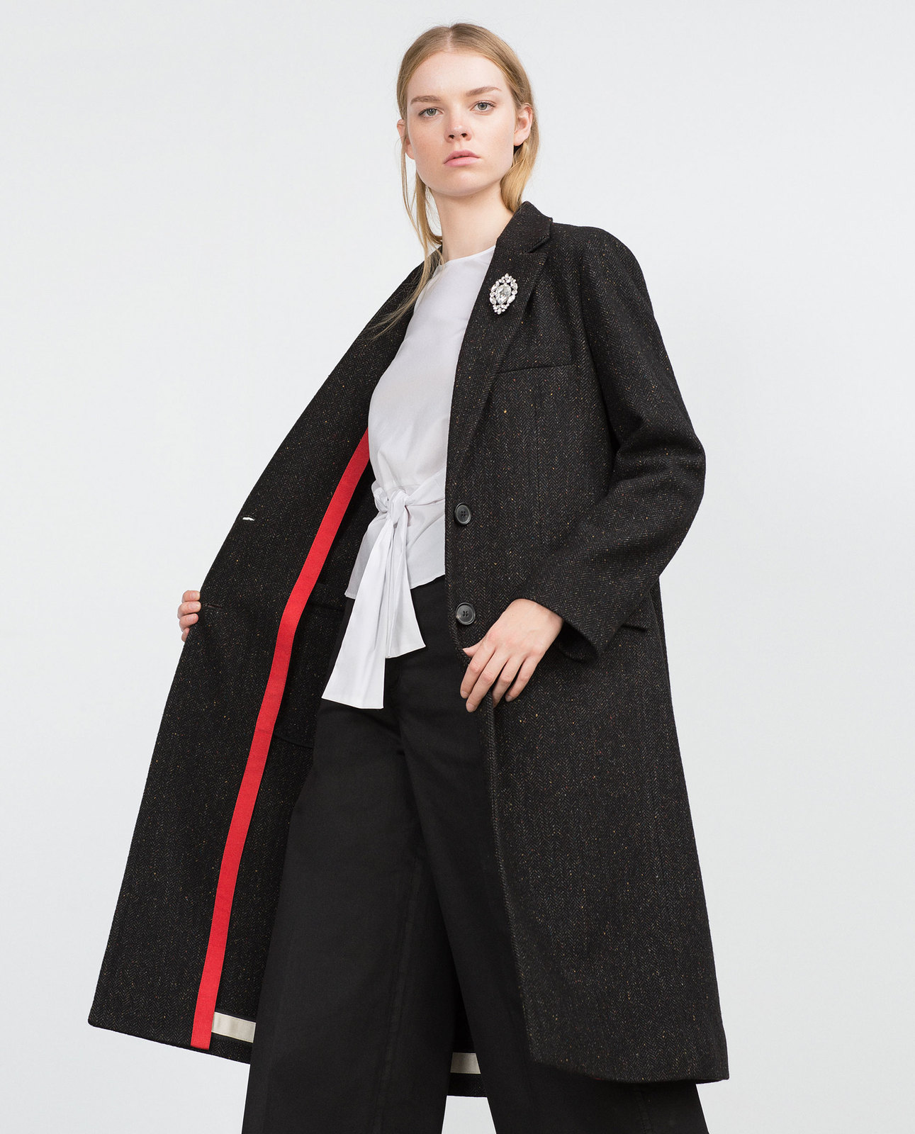 Zara női egyenes szabású kabát 2015.10.15 fotója