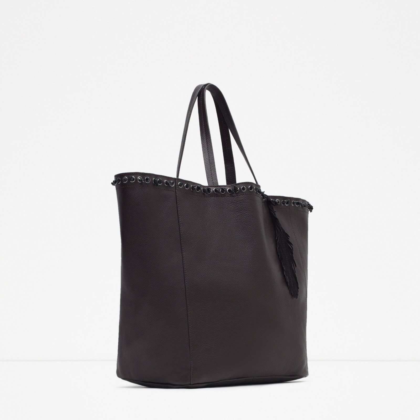 Zara csábos női fekete bevásárló táska 2015 fotója