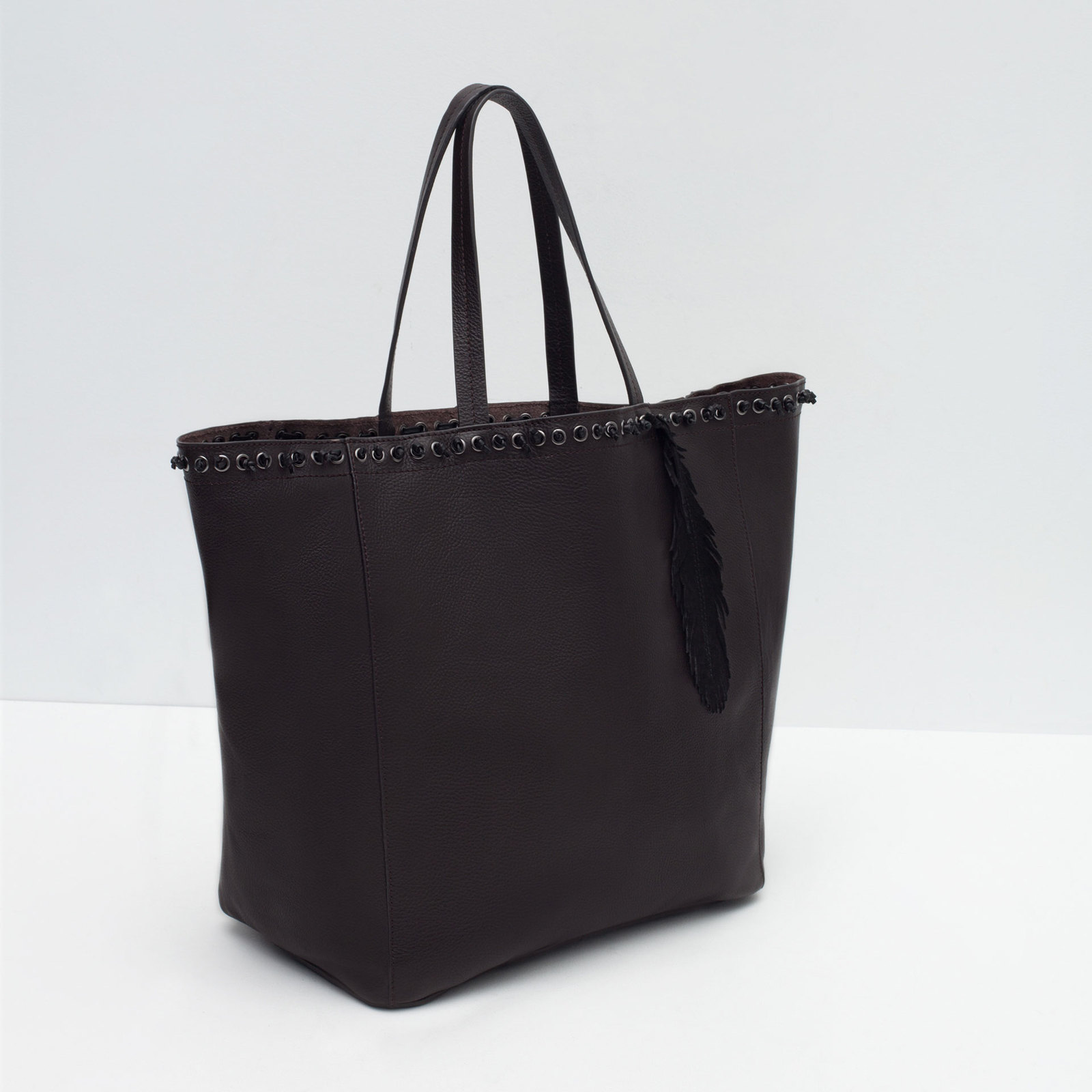 Zara csábos női fekete bevásárló táska 2015.10.15 fotója
