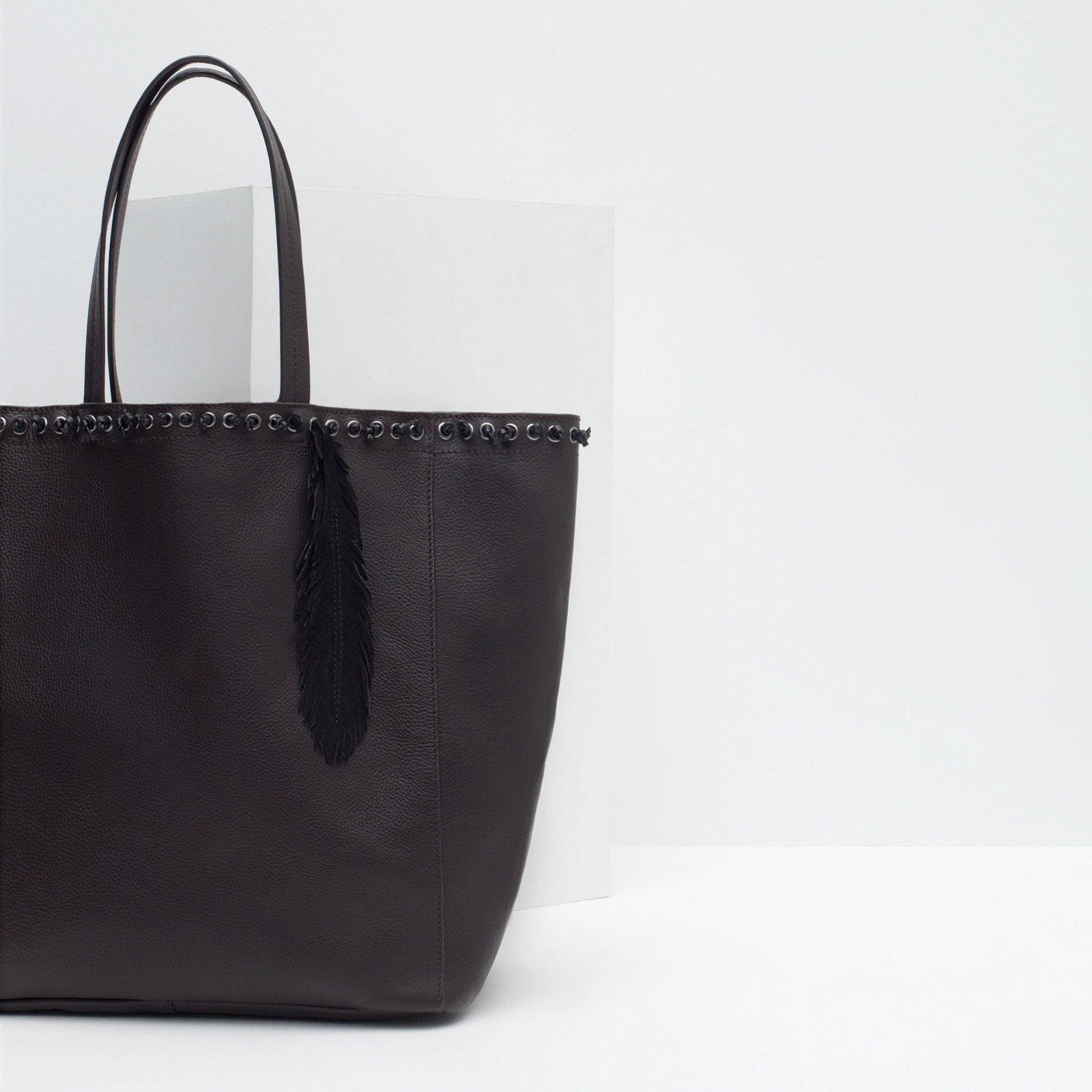 Zara csábos női fekete bevásárló táska 2015.10.15 #88754 fotója
