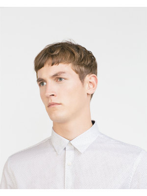 Zara apró pöttyös fehér férfi ing
