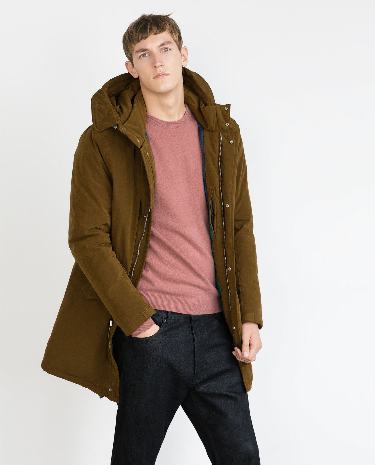 Zara barna férfi télikabát 2015.10.15 #89033 fotója