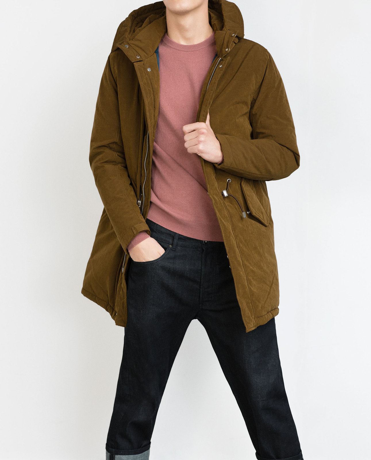 Zara barna férfi télikabát 2015.10.15 #89034 fotója