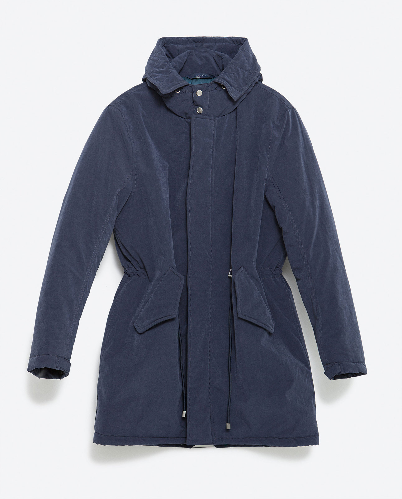 Zara kék kapucnis téli kabát 2015.10.15 #89129 fotója