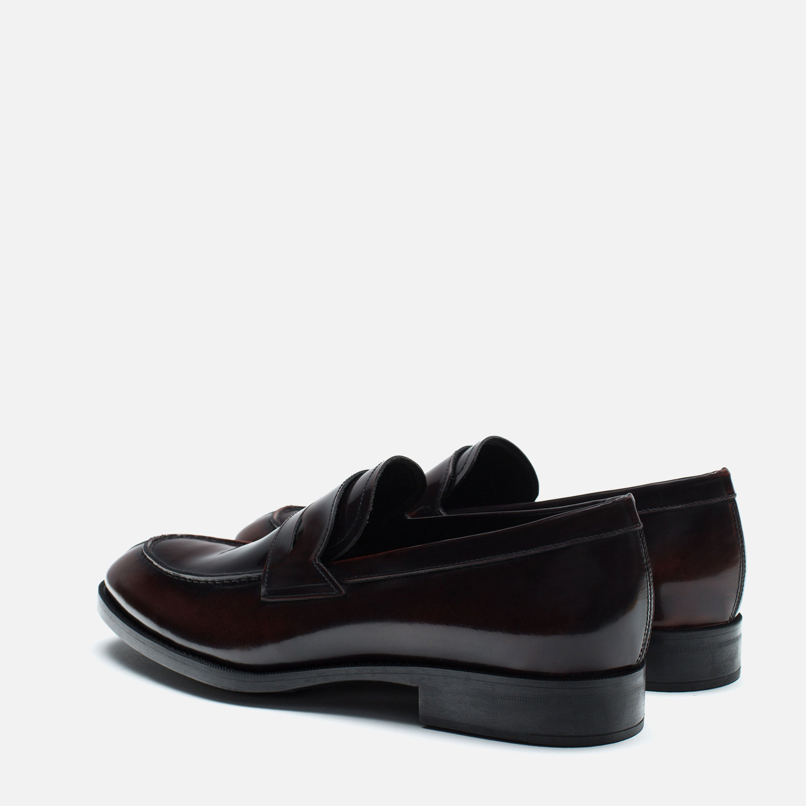 Zara antik hatású bőr loafer cipő 2015.10.15 fotója