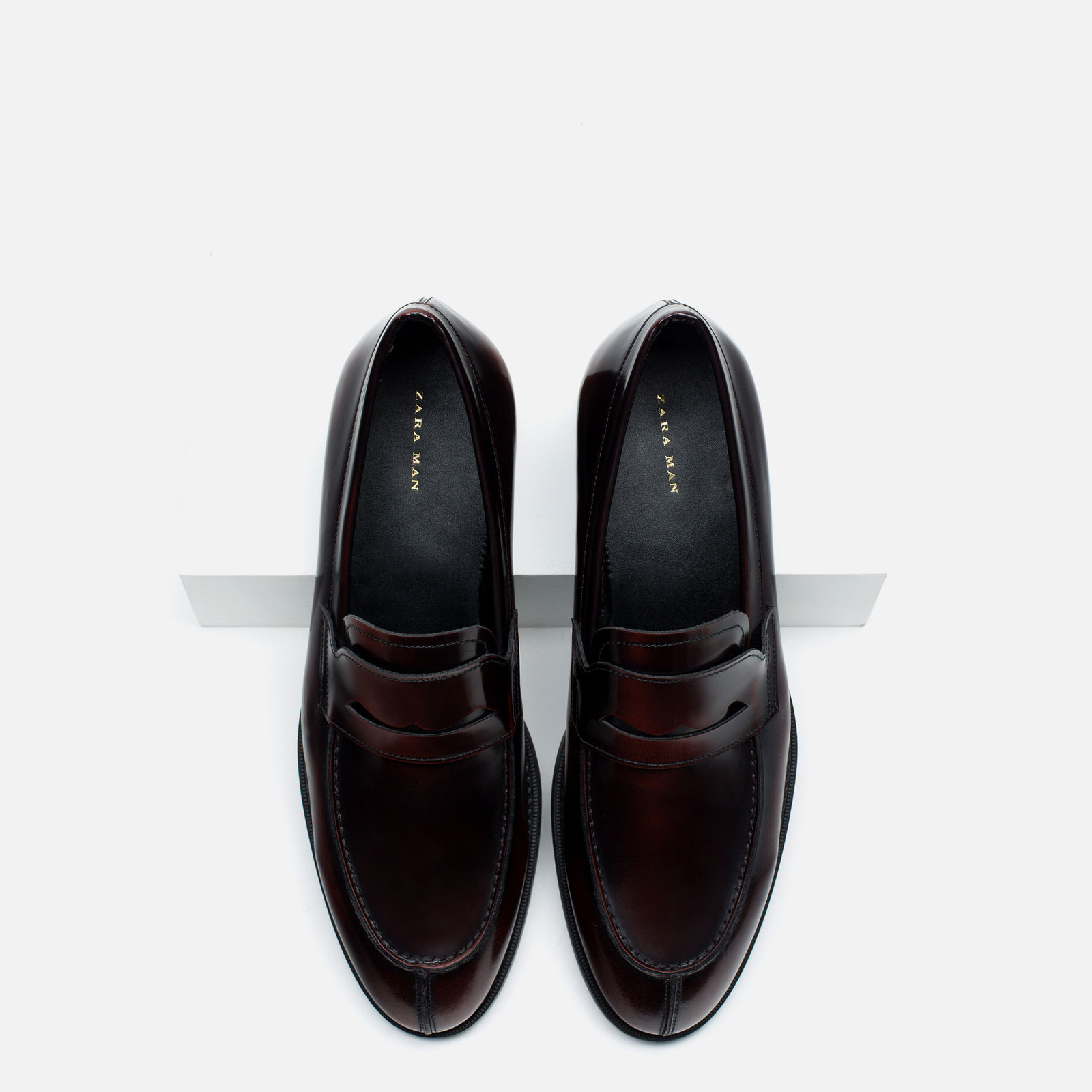 Zara antik hatású bőr loafer cipő 2015.10.15 #89288 fotója