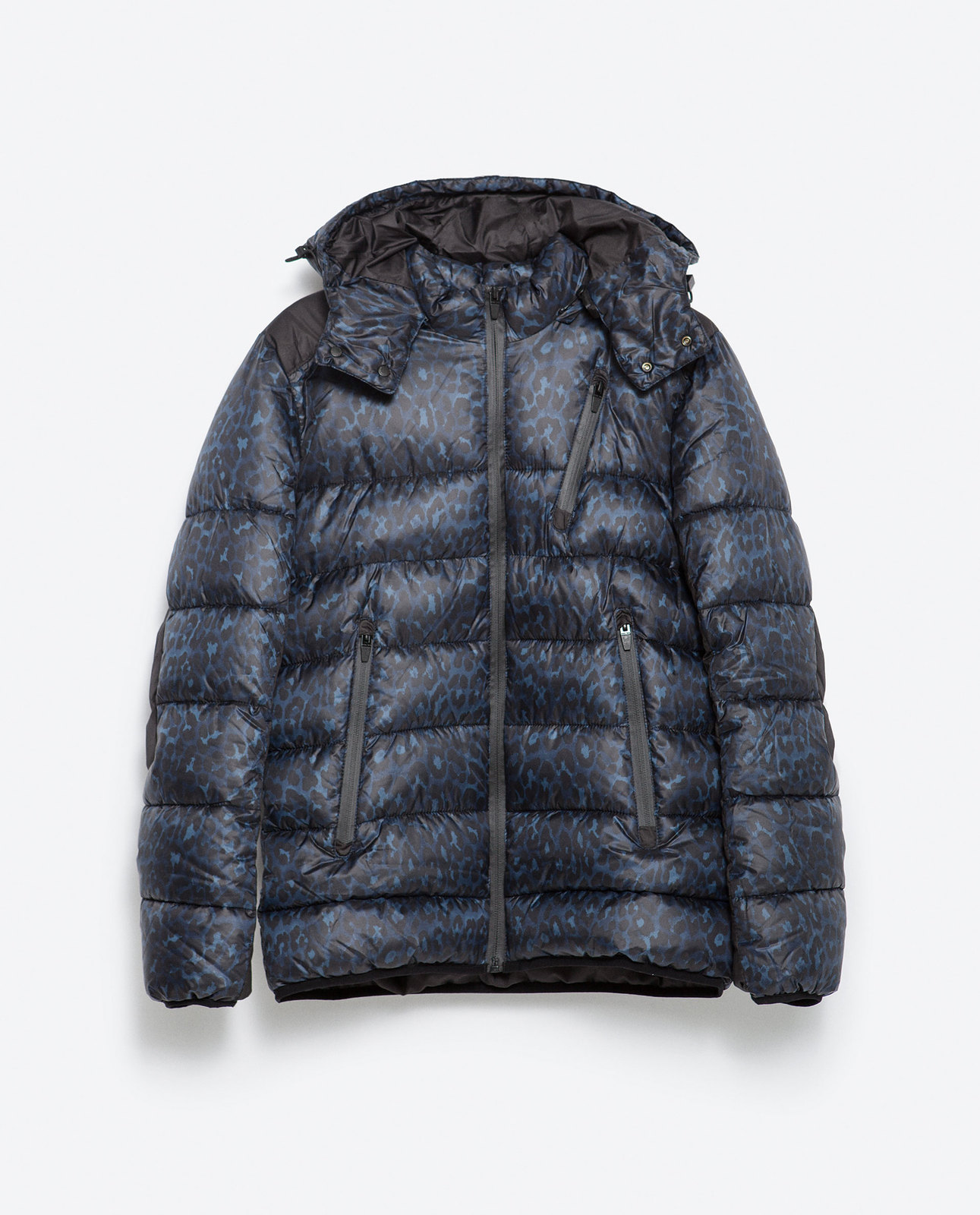 Zara állatmintás steppelt férfi téli kabát 2015.10.15 #89357 fotója