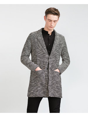 Zara szürke férfi kabát pulóver