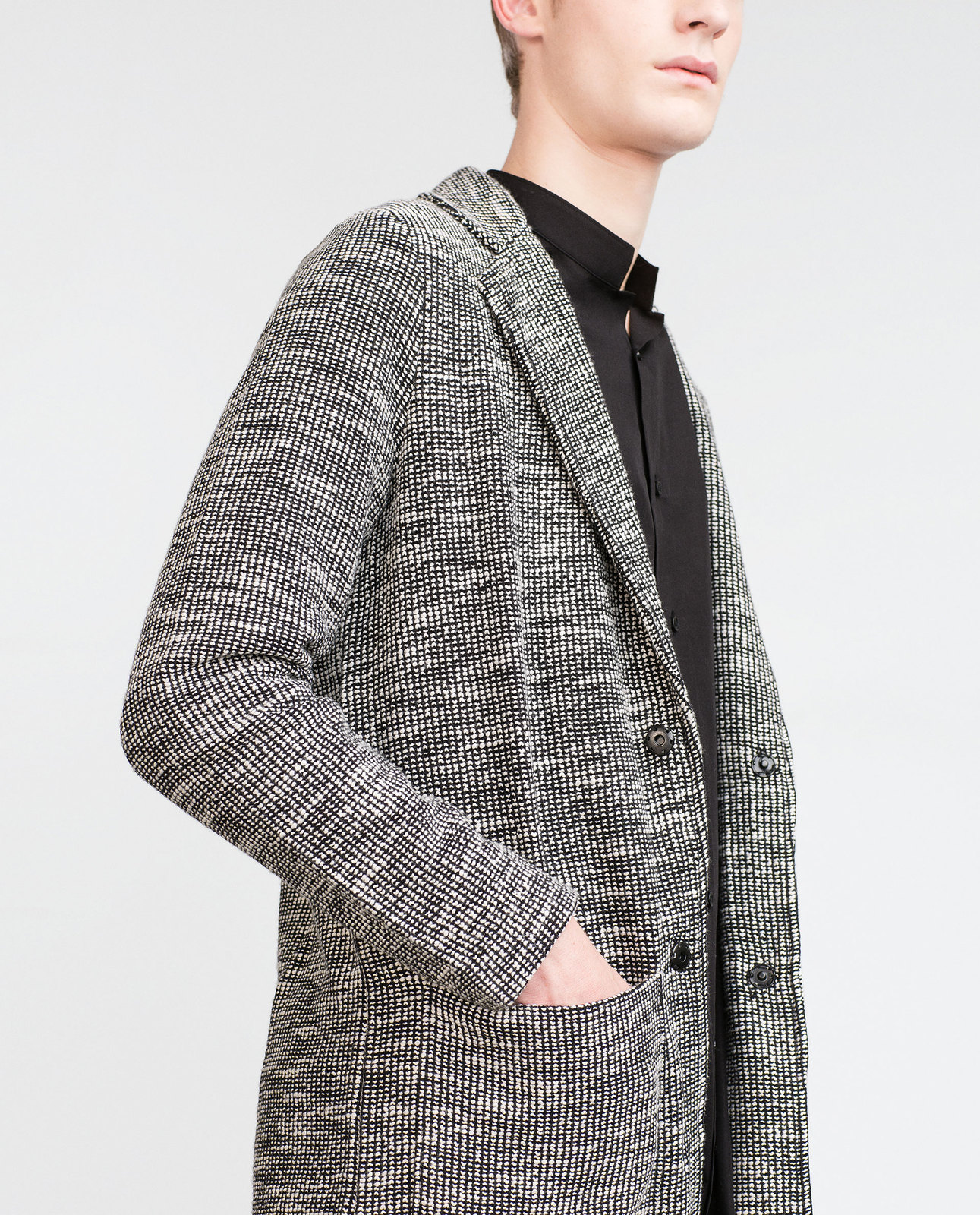 Zara szürke férfi kabát pulóver 2015.10.16 #89553 fotója