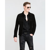 Zara férfi fekete rojtos dzseki