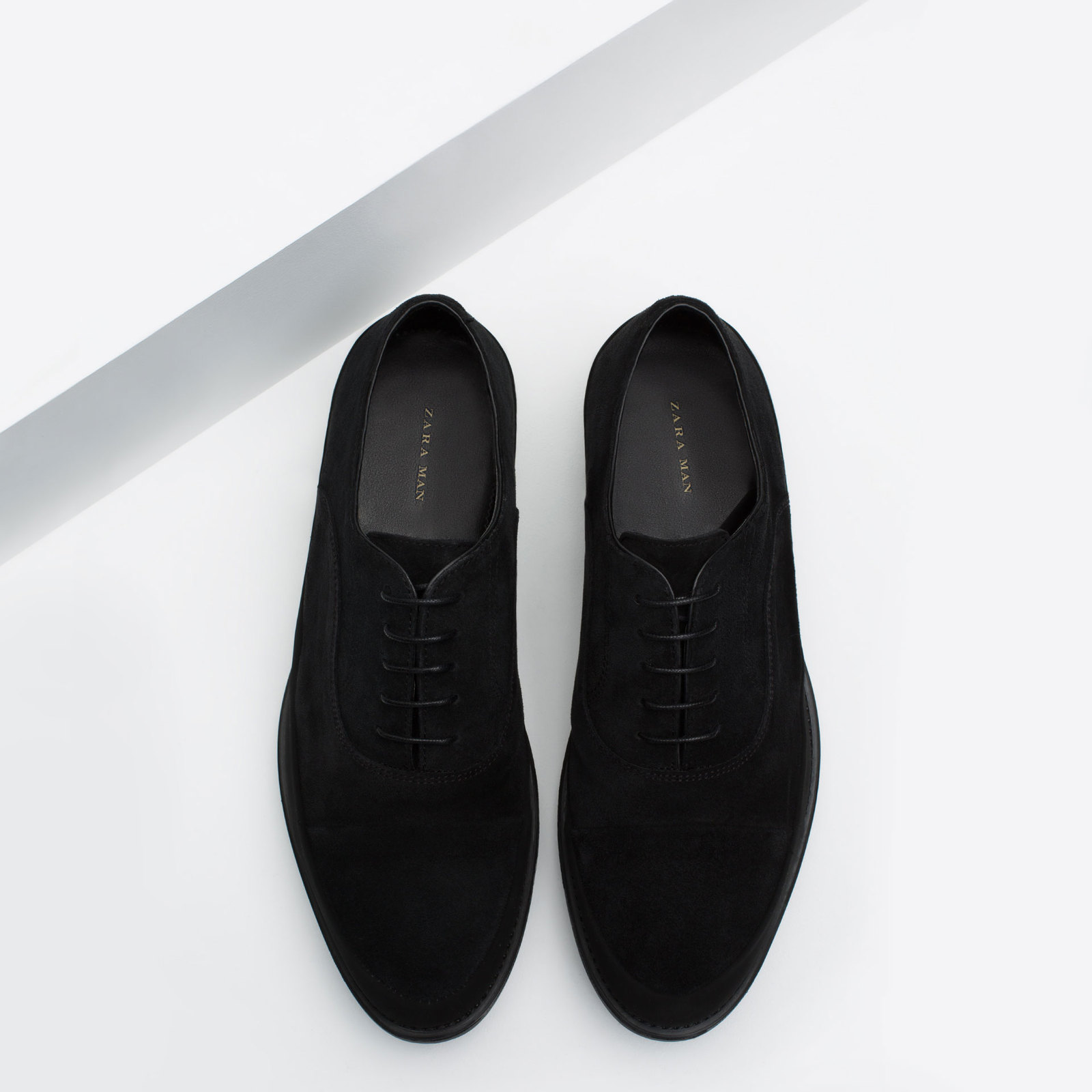 Zara hasított bőr fekete oxford cipő 2015.10.16 #89868 fotója