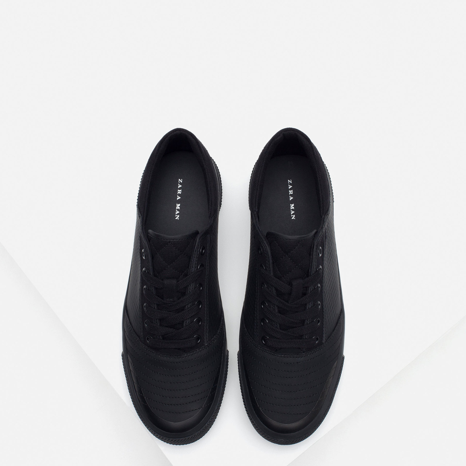 Zara márkás fekete egyszínű edzőcipő 2015.10.16 #89965 fotója