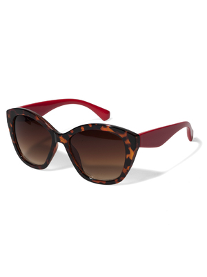 New Yorker leopárdmintás napszemüveg piros szárral