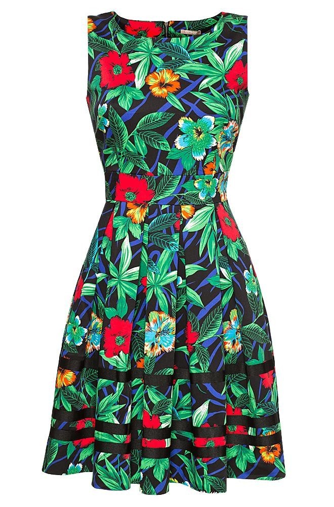 Orsay virágos térdig érő ruha 2015.02.22 fotója