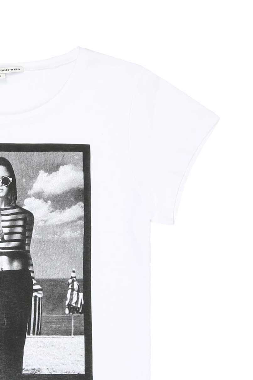 Tally Weijl fehér "Model" grafikás T-Shirt 2015 fotója
