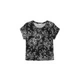 Tally Weijl fekete-fehér virágos T-shirt