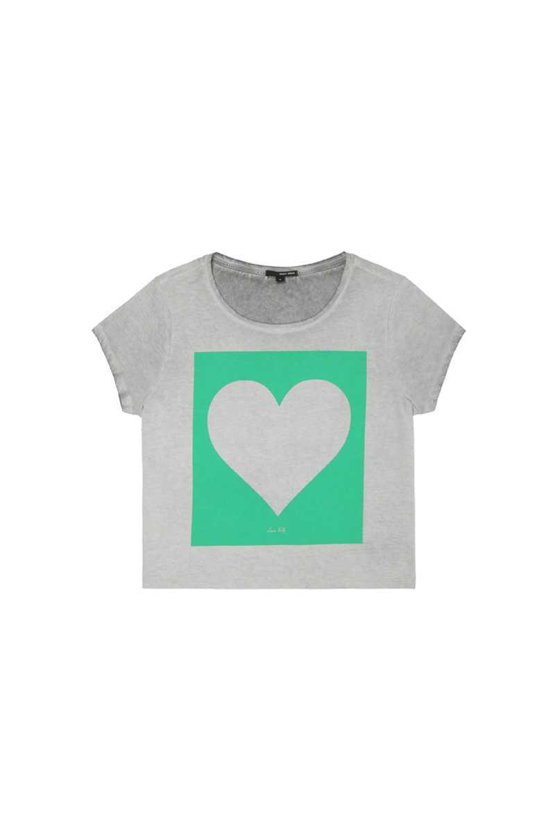 Tally Weijl szürke "Heart" feliratos T-Shirt fotója