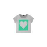 Tally Weijl szürke "Heart" feliratos T-Shirt