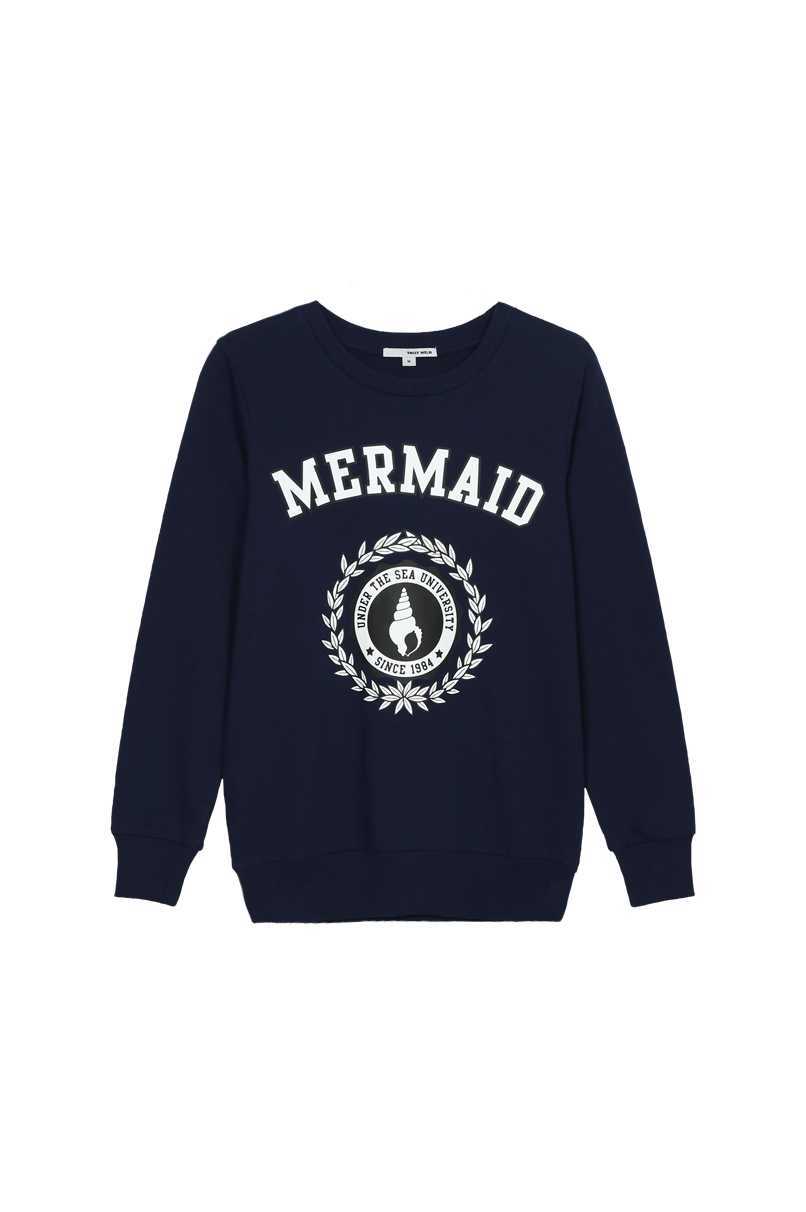 Tally Weijl navy "Mermaid" feliratos pulcsi fotója