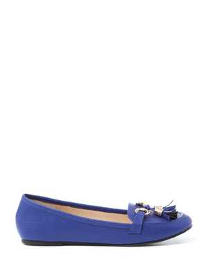 Tally Weijl kék belebújós bojtos loafer cipő