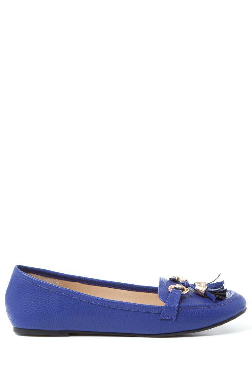 Tally Weijl kék belebújós bojtos loafer cipő fotója