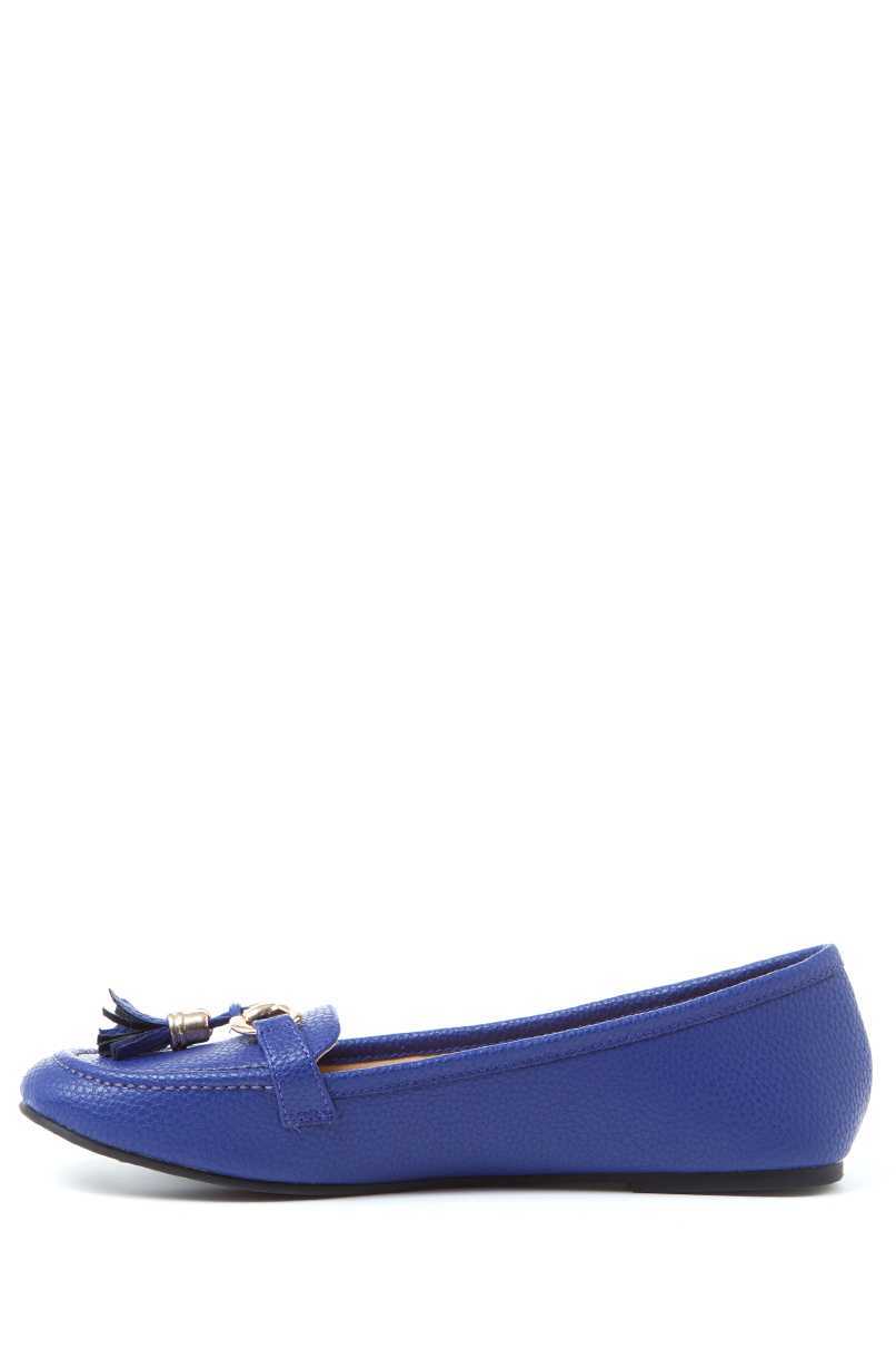Tally Weijl kék belebújós bojtos loafer cipő 2015.02.20 fotója