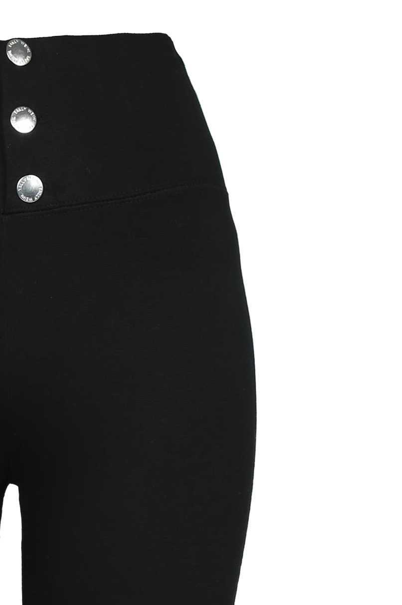 Tally Weijl fekete magas derekú leggings fém gombokkal 2015 fotója