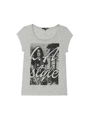 Tally Weijl szürke "L.A. Style" feliratos T-Shirt