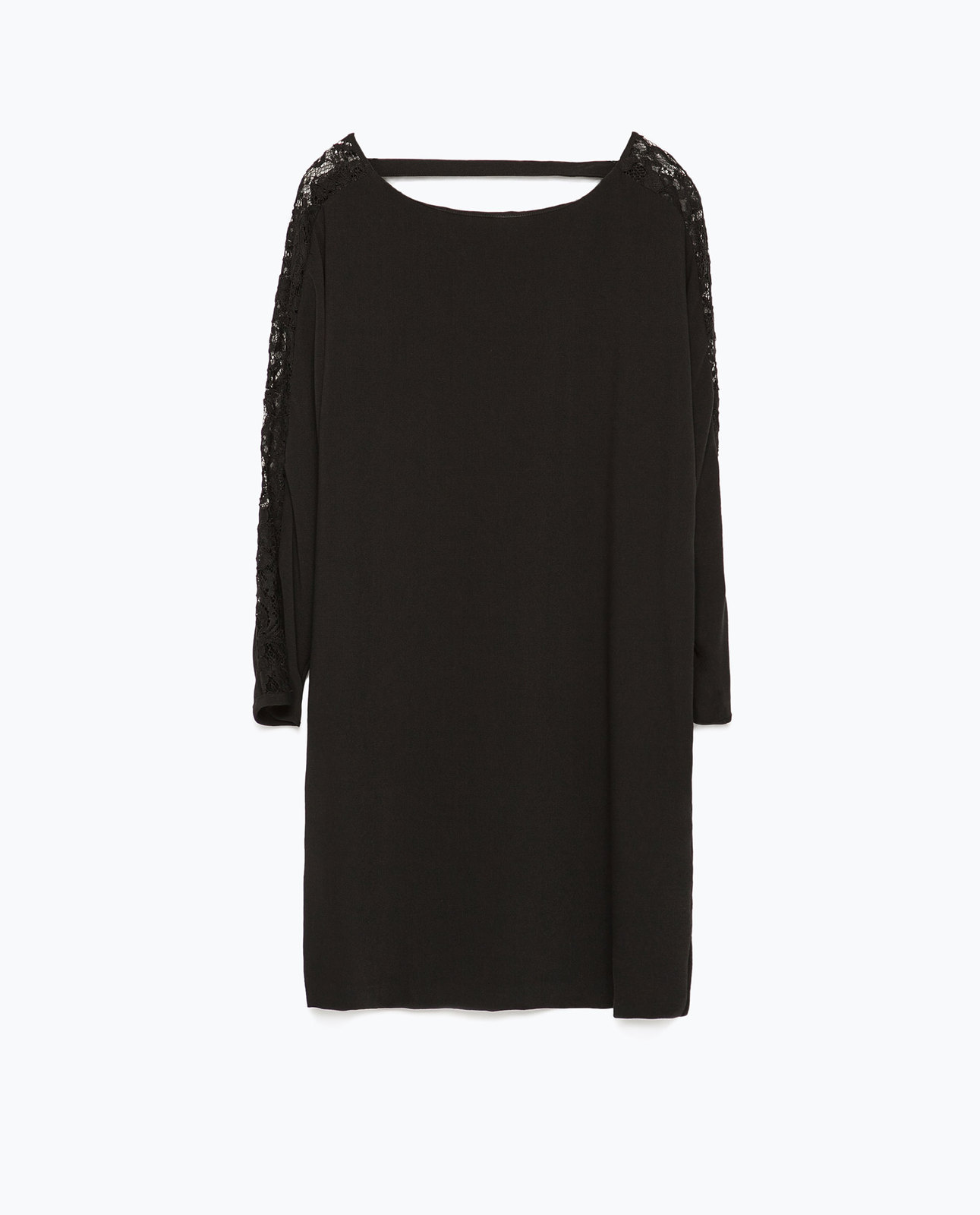 Zara fekete pulóver csipkebetétes ujjal 2015.02.23 #74545 fotója