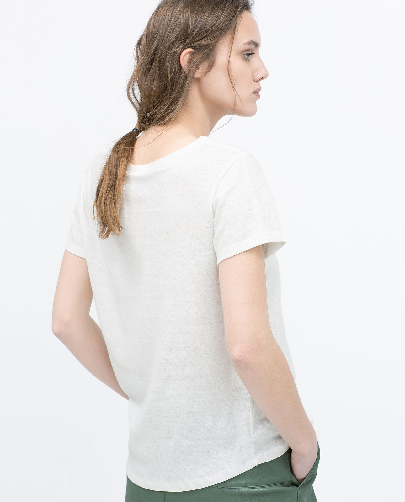 Zara csillagos fehér T-shirt 2015.02.23 #74913 fotója