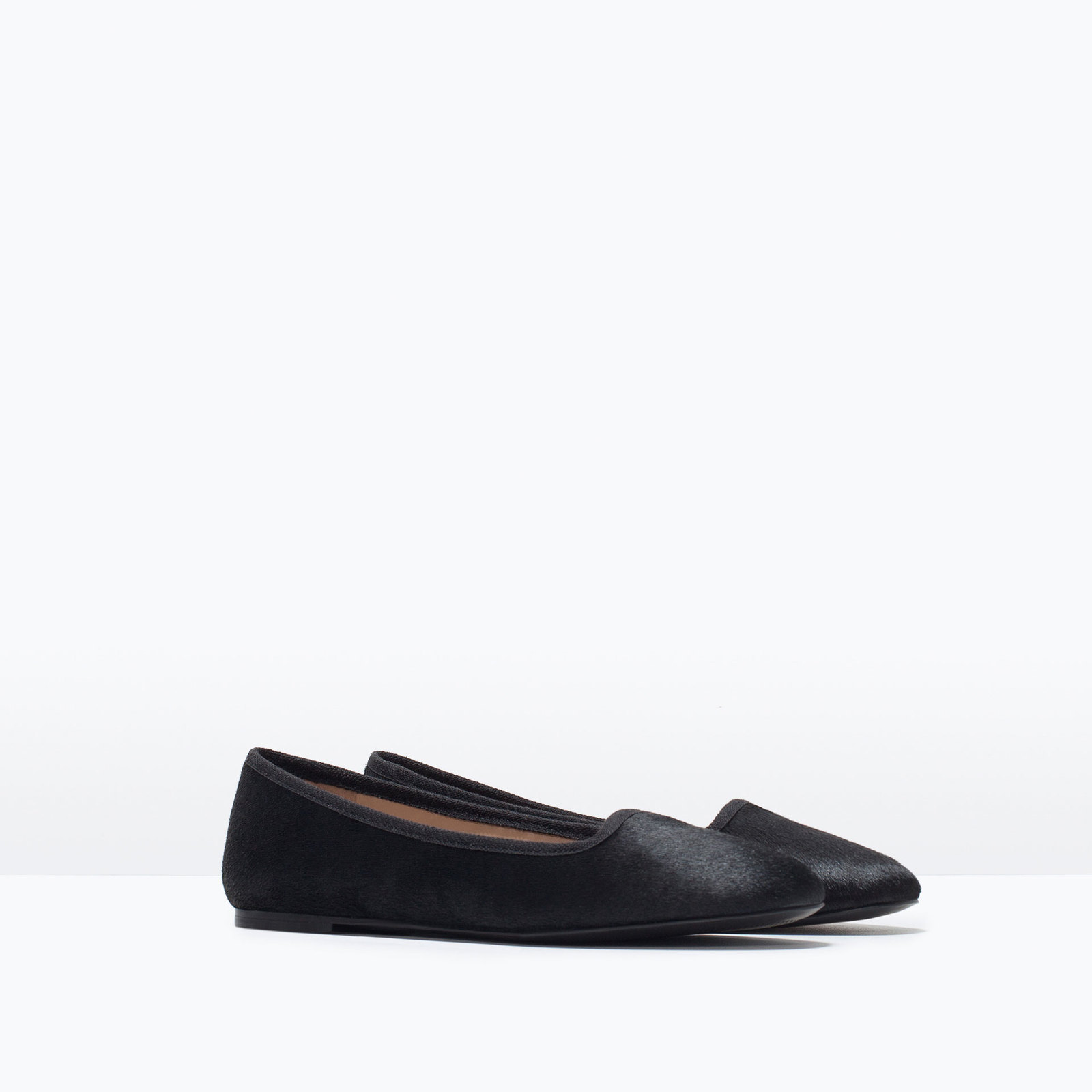 Zara fekete bőr slip-on cipő 2015 fotója