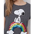 Pull and Bear flitteres szivárványos Snoopy póló