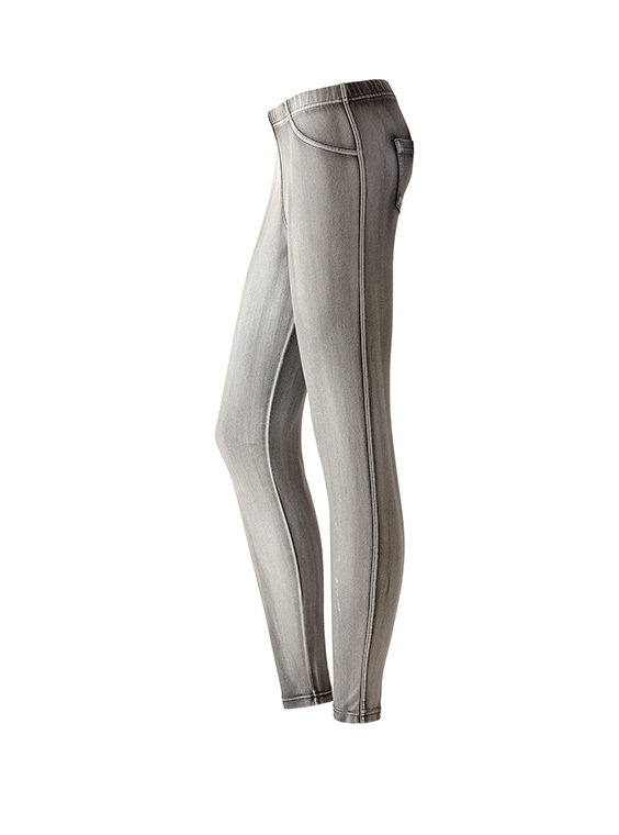 Calzedonia farmerhatású világosszürke leggings fotója