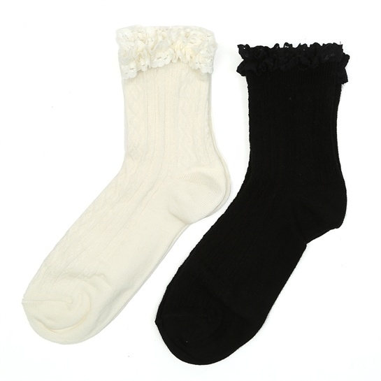Pimkie csipkés fekete-fehér zokni készlet fotója