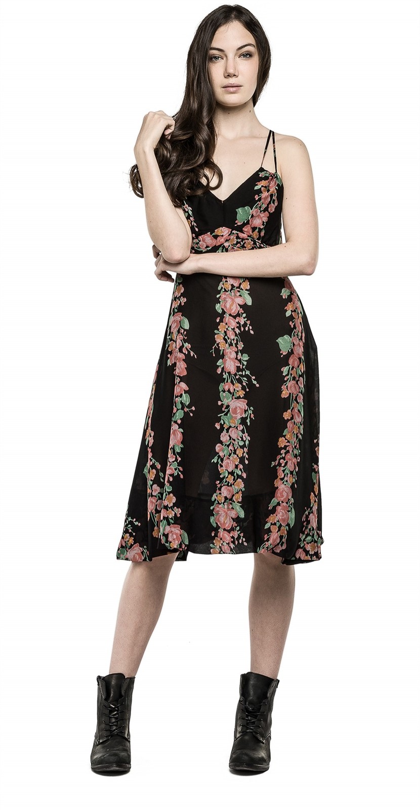 Replay női rövid virágmintás ruha fotója