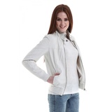 Terranova fehér textilbőr női dzseki