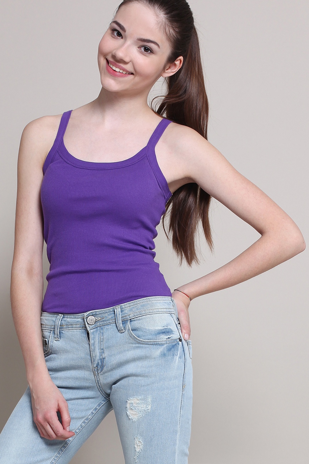 Terranova női egyszínű lila trikó fotója