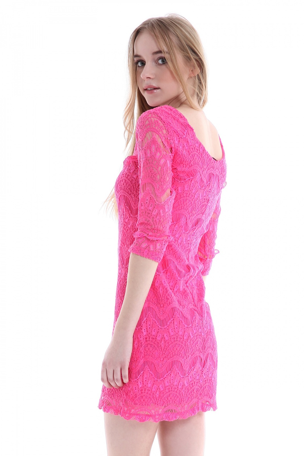 Terranova pink csipke miniruha 2015 fotója